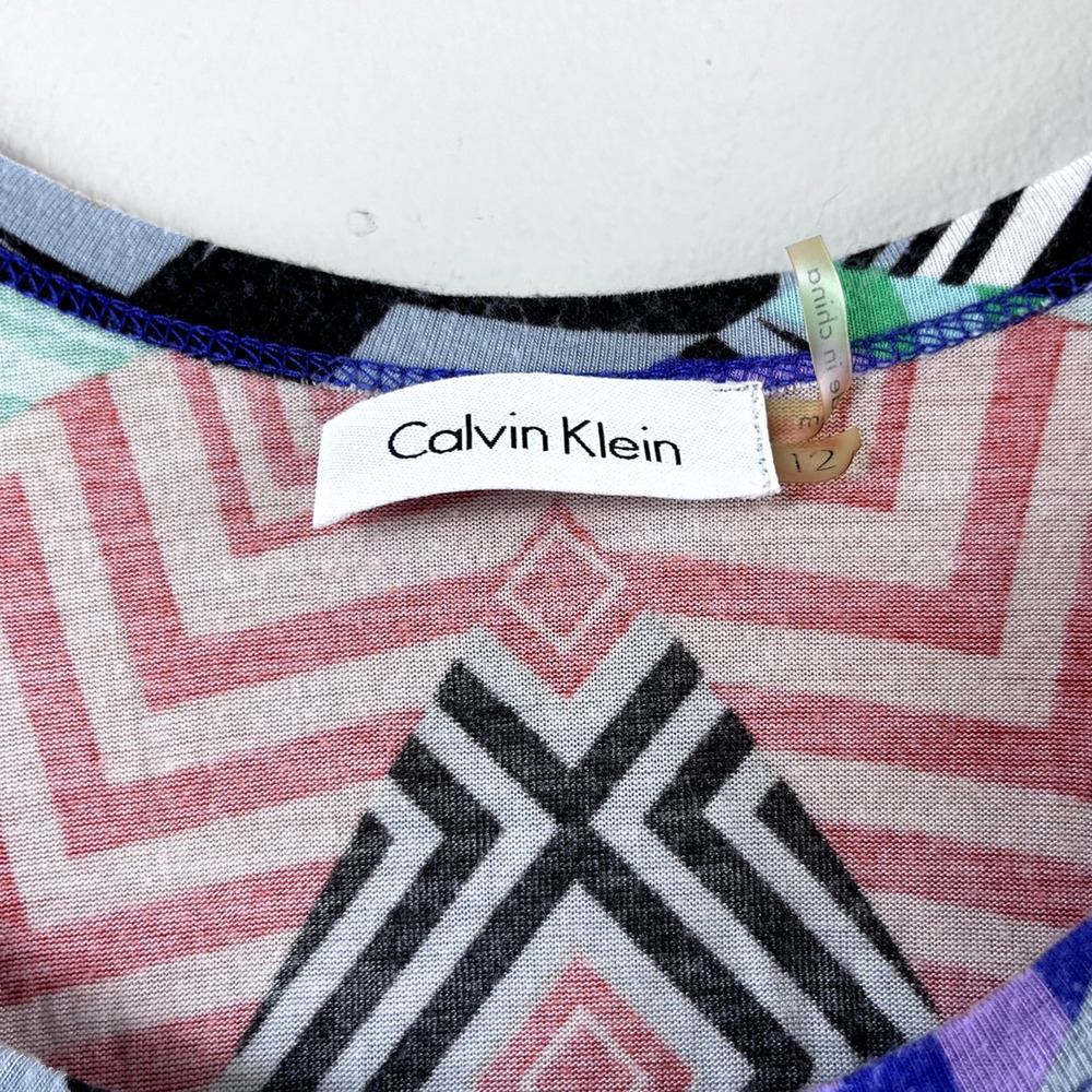 Women's Colorful Calvin Klein Maxi Dress 12 - Picture 3 of 5
